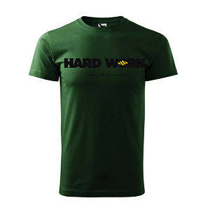 T-shirt HARD WORK green